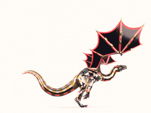 dragon robot pbr fully rigged 3D Model