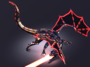 dragon robot pbr fully rigged 3D Model