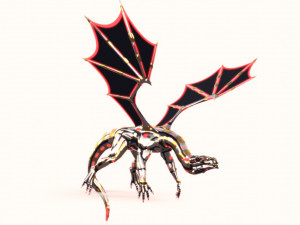 dragon robot pbr fully rigged 3D Model