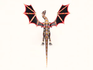 dragon robot pbr fully rigged 3D Model