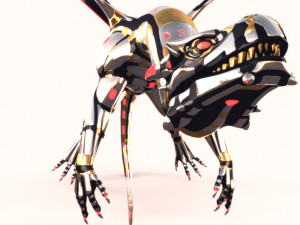 dragon robot pbr fully rigged 3D Model