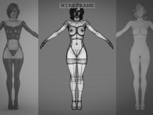 redhead woman in leather suit - fully rigged pbr 3D Modell