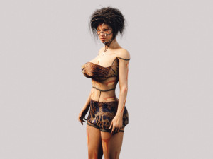 native indigenous woman - fully rigged pbr 3D Модель