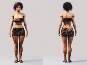 native indigenous woman - fully rigged pbr 3D Модель