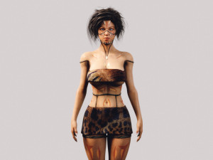 native indigenous woman - fully rigged pbr 3D Модель
