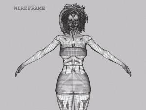 native indigenous woman - fully rigged pbr 3D Модель