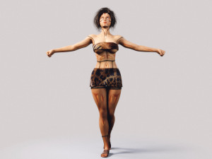 native indigenous woman - fully rigged pbr 3D Модель