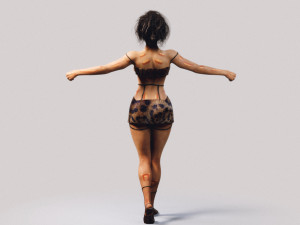 native indigenous woman - fully rigged pbr 3D Модель
