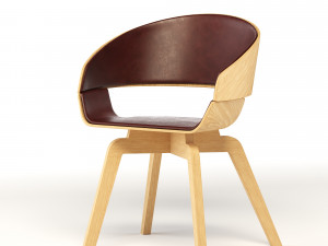 modern cartesio leather table set 3D Model