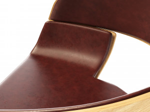 modern cartesio leather table set 3D Model