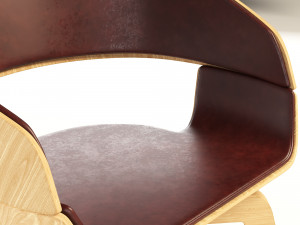 modern cartesio leather table set 3D Model