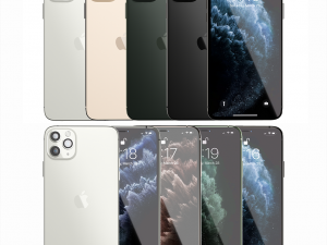 apple iphone 11s pro max collection 3D Model
