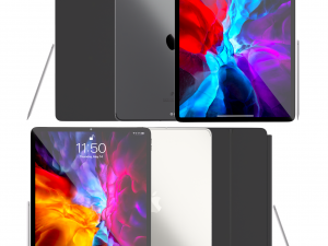 ipad pro 2020 magic keybord apple pencil 3D Model