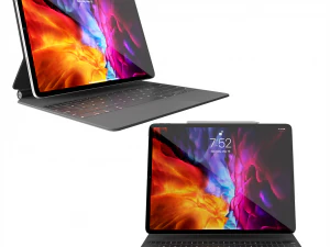 ipad pro 2020 magic keybord apple pencil 3D Model