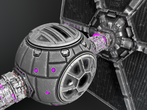 pbr procedural tie fighter 3D Model
