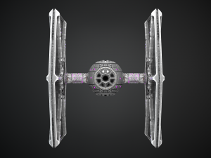 pbr procedural tie fighter 3D Model