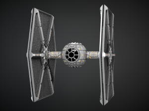 pbr procedural tie fighter 3D Model