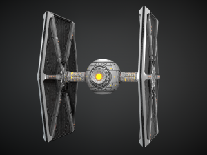 pbr procedural tie fighter 3D Model
