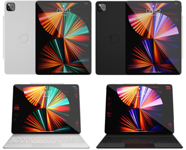 ipad pro 12 inch-magic keybord apple pencil 3D मॉडल .c4d .max .obj .3ds .fbx .stl .blend