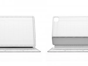 iPad Pro 12 インチ マジック キーボード Apple Pencil 3Dモデル