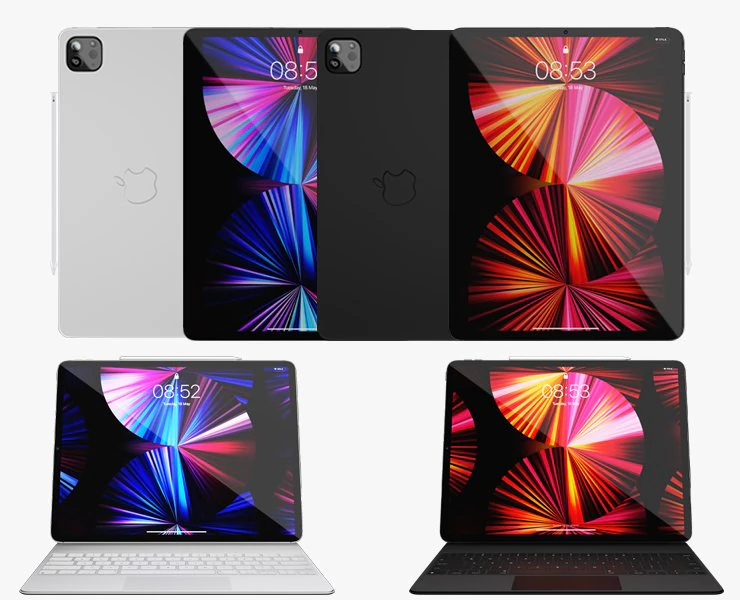 ipad pro teclado m&aacute;gico de 11 polegadas apple pencil Modelo 3D .c4d .max .obj .3ds .fbx .stl .blend 
