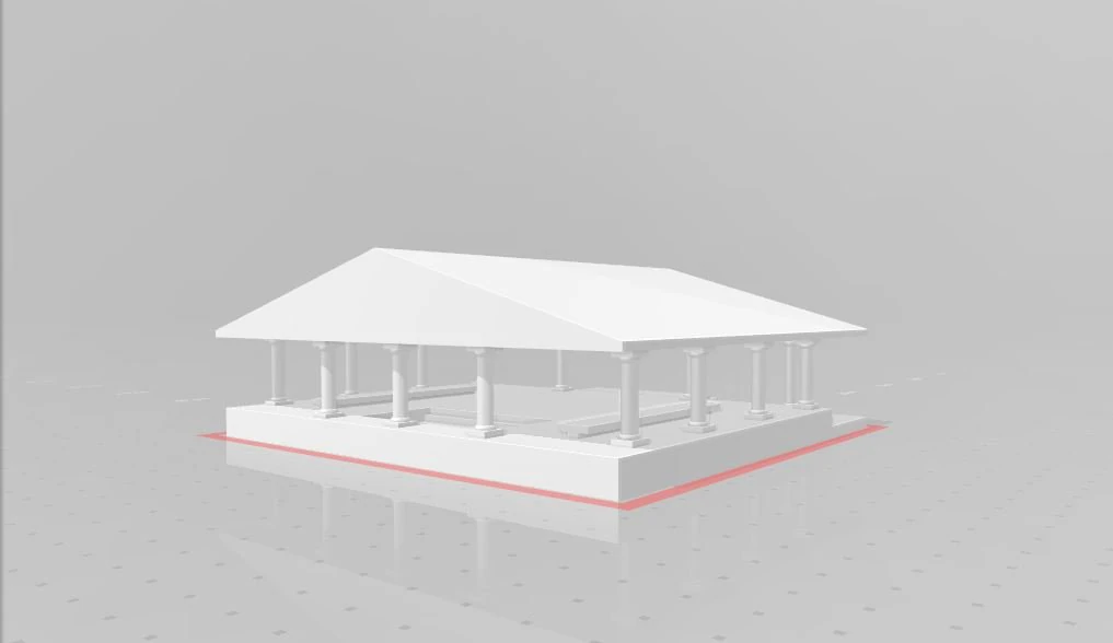 greek temple 3D Print Model .c4d .max .obj .3ds .fbx .stl .blend 