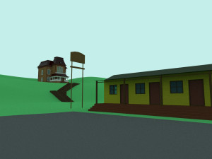 motel bates from psycho film 3D Model