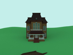 motel bates from psycho film 3D Model