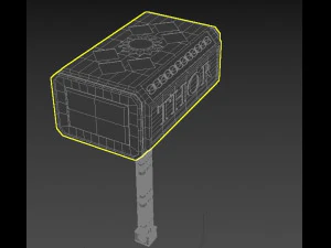 mjolnir do martelo de Thor Modelo 3D