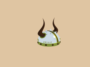 vikings metal helmet with horns 3Dモデル