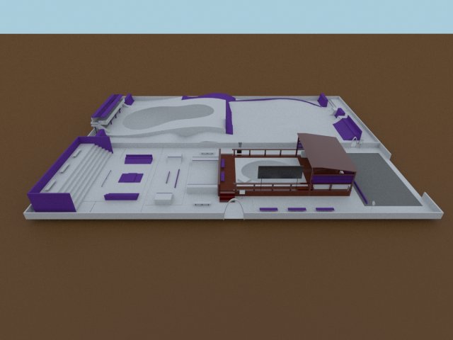 street skatepark extreme stadium 3D Model .c4d .max .obj .3ds .fbx .stl .blend 