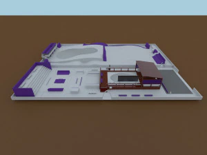 straat skatepark extreem stadion 3D Model