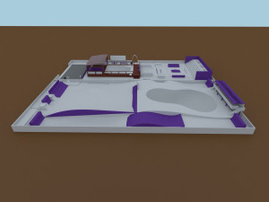 street skatepark extreme stadium 3D Model