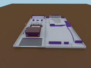 street skatepark extreme stadium 3D Model