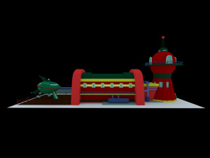 futurama planet express 3d scene 3D-Modell