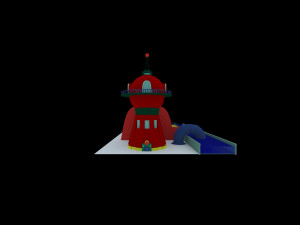 futurama planet express 3d scene Modello 3D