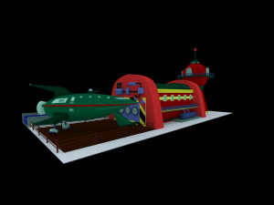 futurama planet express 3d scene Modello 3D