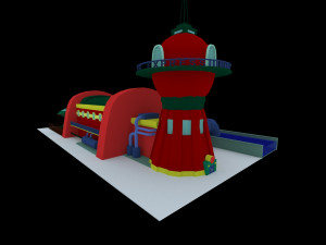 futurama planet express 3d scene Modello 3D