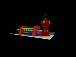 futurama planet express 3d scene Modello 3D