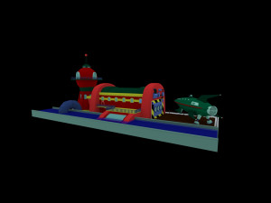 futurama planet express 3d scene Modello 3D