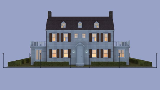 amityville wooden house Modèle 3D .c4d .max .obj .3ds .fbx .stl .blend 