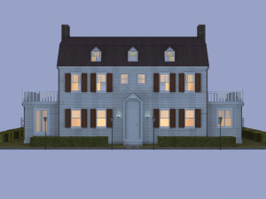 amityville wooden house 3D Model