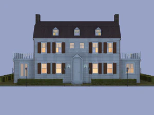 amityville houten huis 3D Model