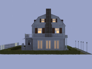 amityville wooden house Modèle 3D