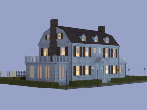amityville wooden house Modèle 3D