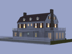 amityville wooden house Modèle 3D