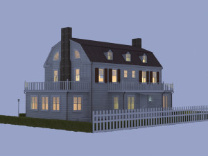 amityville wooden house Modèle 3D