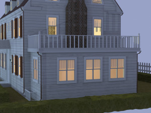 amityville wooden house Modèle 3D