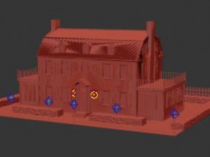 amityville wooden house Modèle 3D