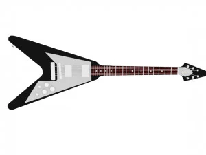 gibson flyin v electroguitar 3D Model